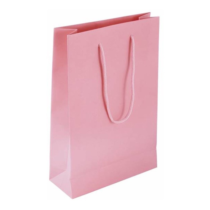 30 Sacola De Papel Rosa Bebê Presente 25x17x6cm Bolsa Festa em Oferta na Shopee