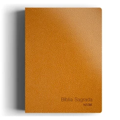 Bíblia Sagrada Slim Compacta | NVI | Capa Luxo Laranja