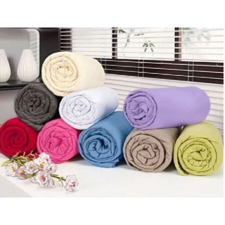Kit 2 Jogos de Lençol de Cama Casal 3 Peças Lisos com Elástico Cores Variadas