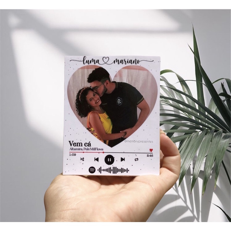 Polaroid de Mesa Música + Calendário | 10x8 Frente e Verso