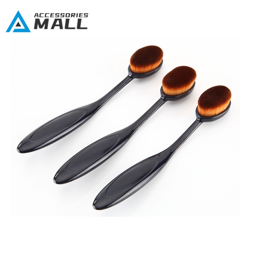 Novo tipo de escova de dente para base, escova de maquilagem com cabo de náilon