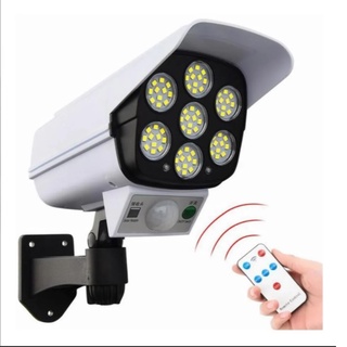 Câmera Refletor Led Solar Sensor De Movimentos C/ Controle