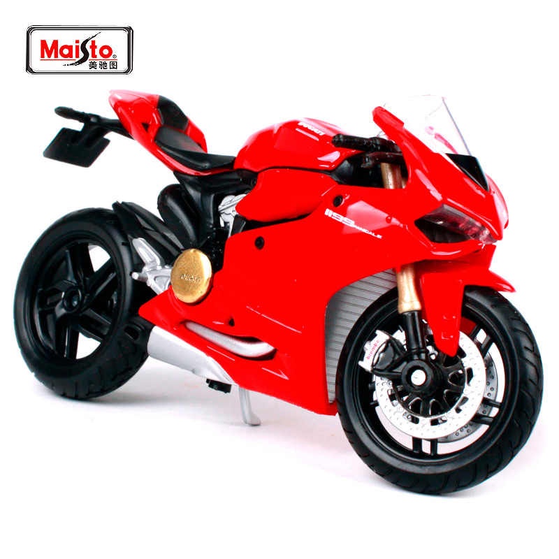 Miniatura Ducati Panigale 1199 Vermelho Maisto Moto 1/18 Metal