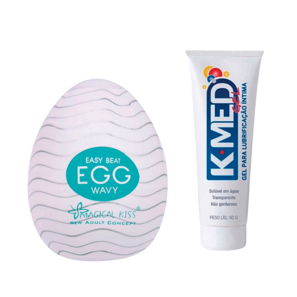 Egg Masturbador Masculino + Lubrificante íntimo k-med 50g Sex Shop