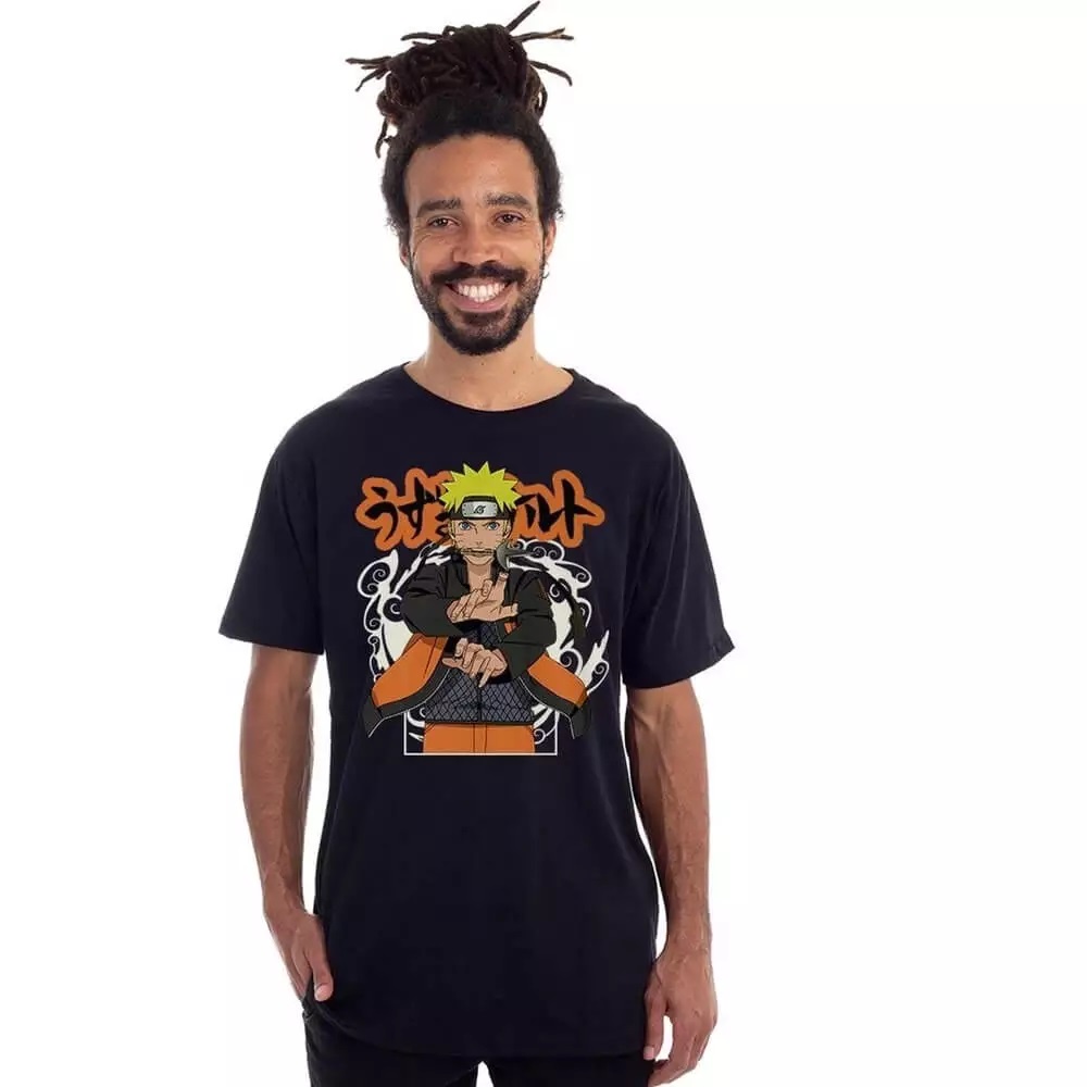 Camiseta Camisa Blusa Naruto Shipudden - Kunai - Preto - Clube Comix