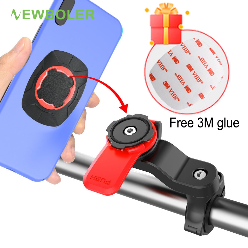 Newboler Suporte De Celular De Bicicleta Elétrica Com Cola 3M Universal Quick Mount Bike 360 ° Ciclismo De Rotação em Oferta na Shopee
