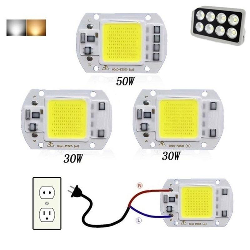 Lâmpada Led COB Chip De 20 W 30 50 220 V 110/Inundação Luz Holofotes Acessórios DIY Sem Necessidade Motorista Matrix Iluminação/Ao Ar Livre Indoor Luzes