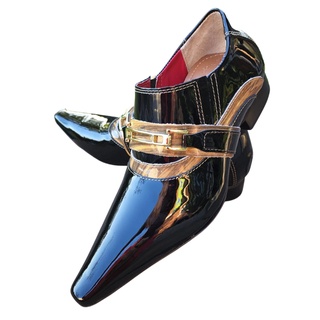 Sapato Masculino Italiano Social Executivo em Couro Dourado - Ref: 1233