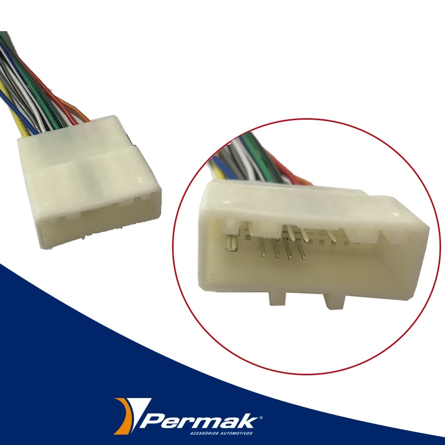 Chicote Adaptador Rádio Multimídia Nissan March Livina Versa Plug Conector