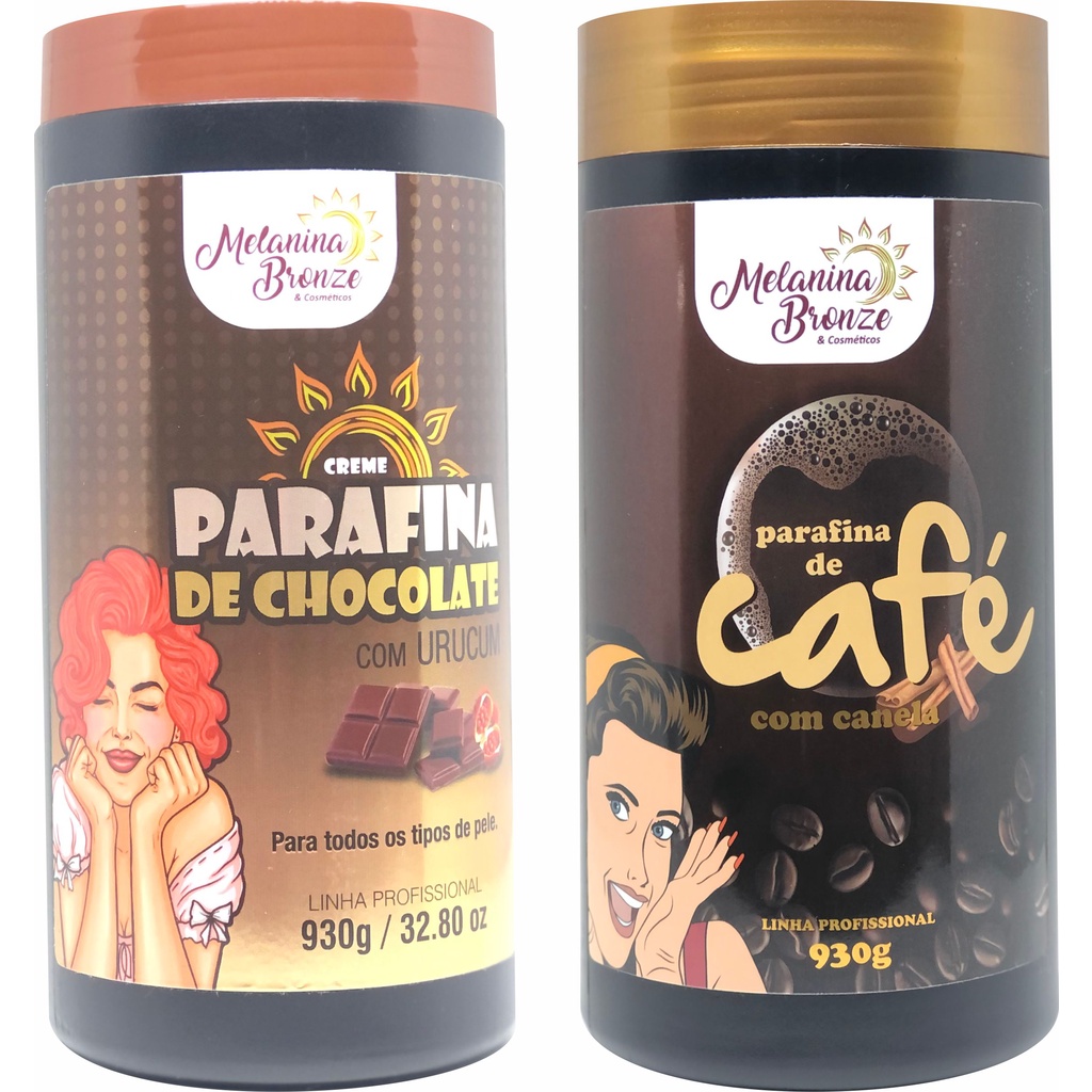 Parafina Chocolate com Urucum + Parafina Café com Canela MELANINA BRONZE