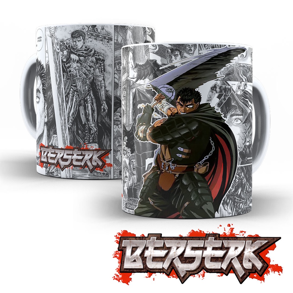 Caneca Berserk Guts Anime Berserk Porcelana 325ml
