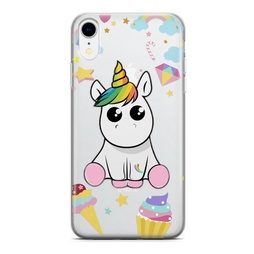 Capa de Celular Capinha Unicórnio Colorido Sorvete Diamante