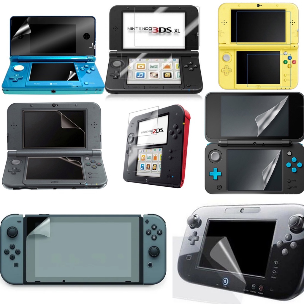 Película plástica para tela portáteis Nintendo 2DS, New 2DS, 3DS, 3DS XL, NEW 3DS XL, Switch, Wii U Gamepad Protetora Filme PVC