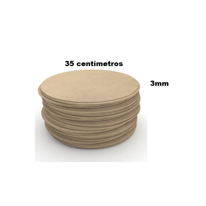 1 Unidade - Base MDF Crú 3mm - 35cm - Pintura Mandala (Sousplat)