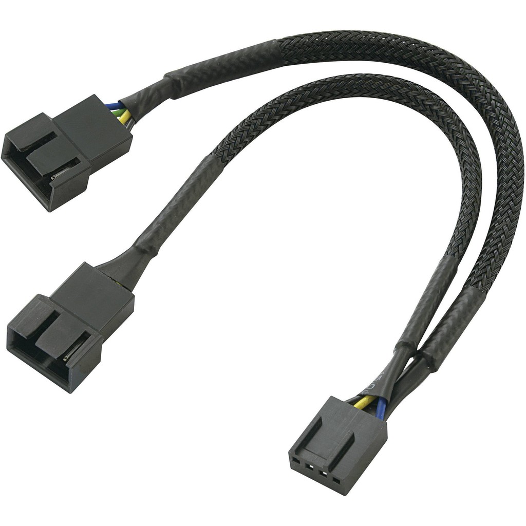 Akasa Cabo Adaptador Duplicador Splitter para Cooler 4 pinos PWM Placa Mãe Derivador Y