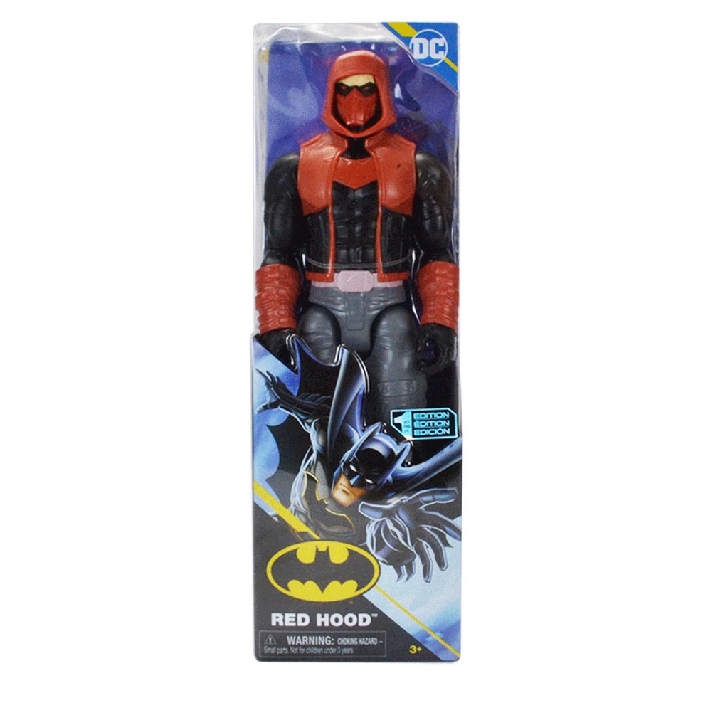 Boneco Batman Capuz Vermelho do Bamtan 30 cm Articulado Original Spin Master