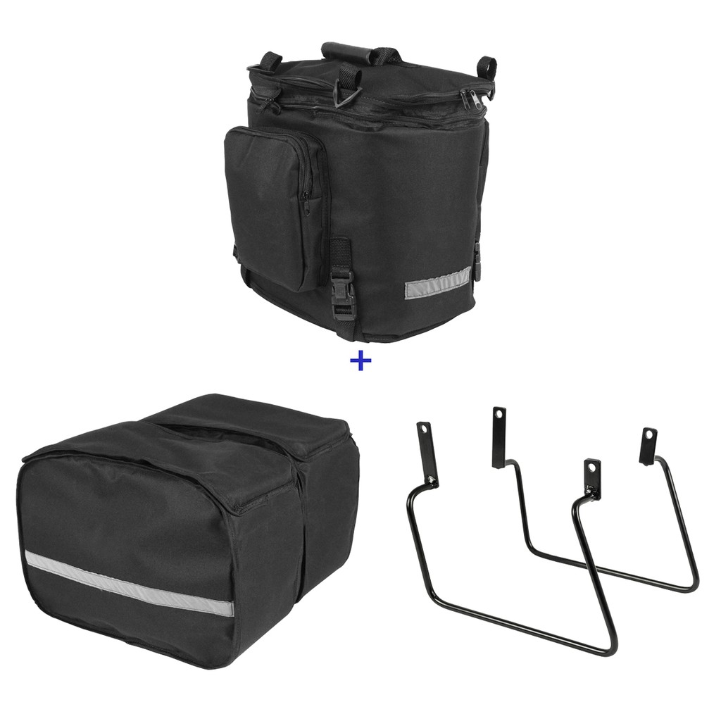 Kit Viagem Indian Scout Suporte + Alforge Lateral 28 Litros + Tras 28 á 40 Litros