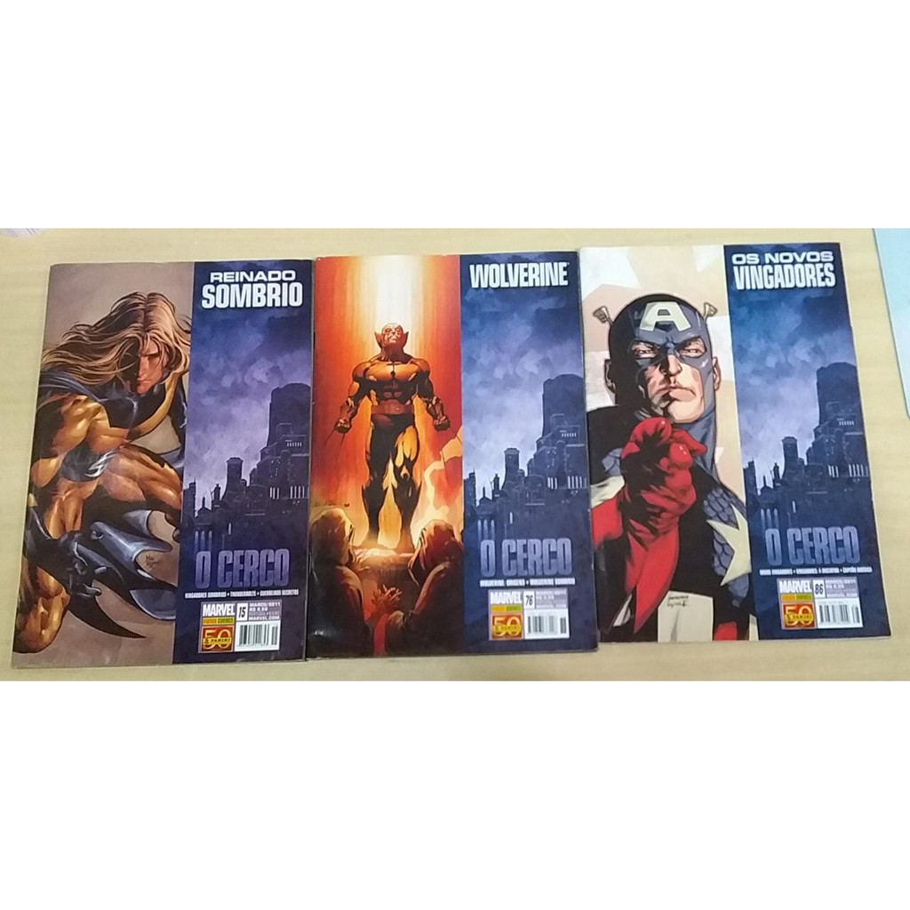 O Cerco: Os Novos Vingadores N°86 - Wolverine N°76 - Reinado Sombrio N°15 / Marvel