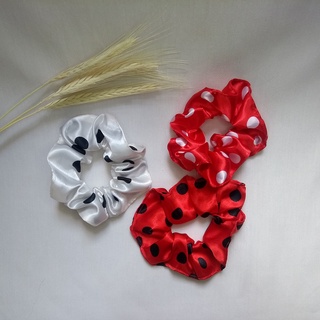 Scrunchie de Cetim Estampado Cores Sortidas