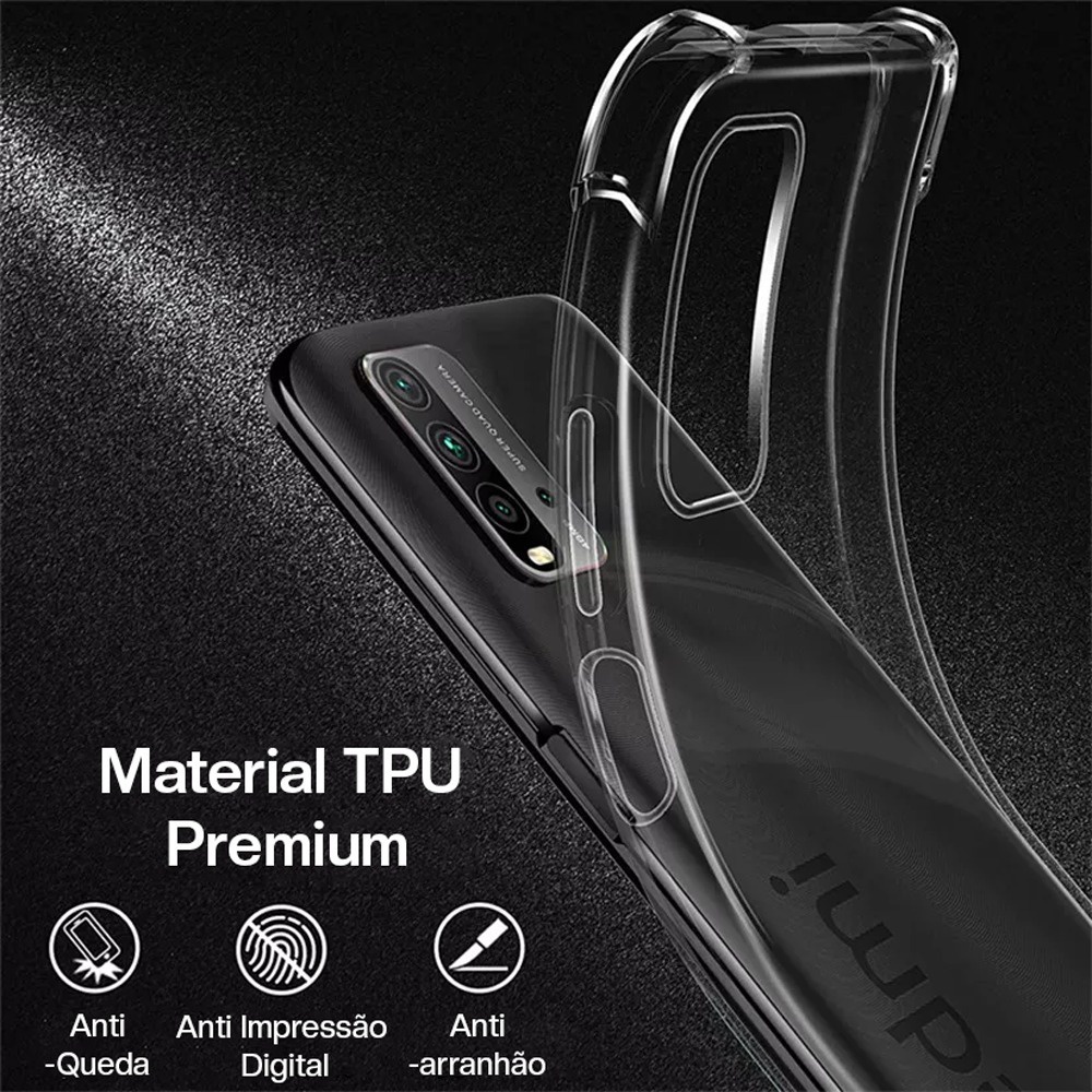 Capa Anti Impacto Redmi 9T Capinha De Silicone Para Celular Xiaomi Case Redmi 9T Transparente Com Borda
