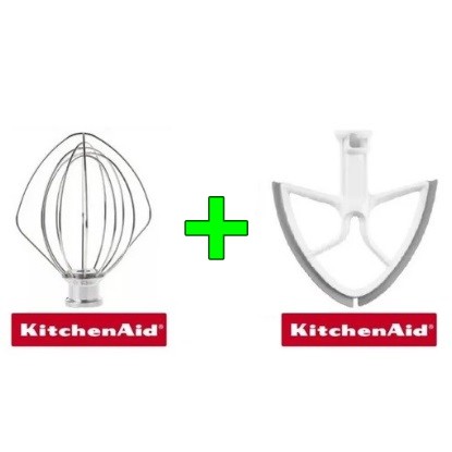 Batedor Plano Flexivel + Aramado Batedeira Kitchenaid