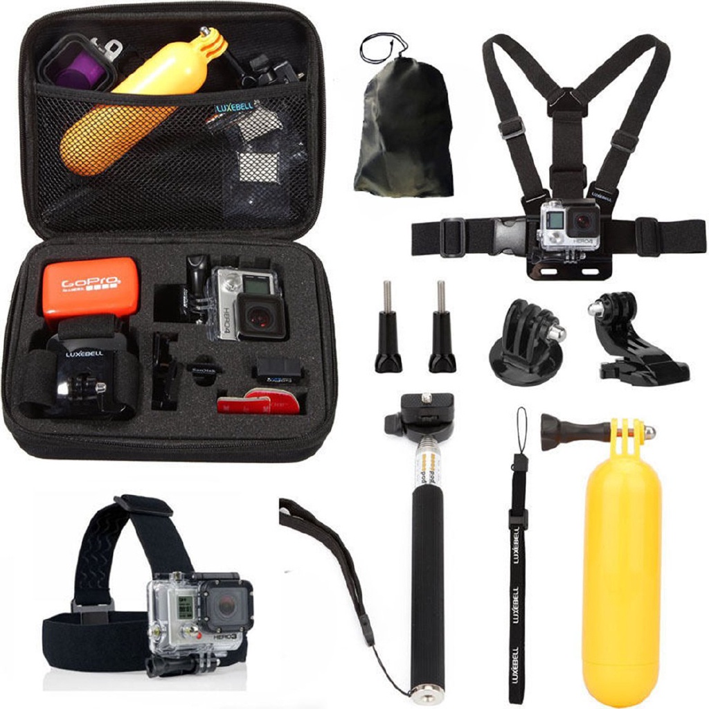 Go Pro Acessórios Set Para GoPro Hero 8 9 7 6 5 4 4 Sessão 3 + 3 Xiaomi Yi  Insta360 One R Eken Câmera De Esportes Kit | Shopee Brasil