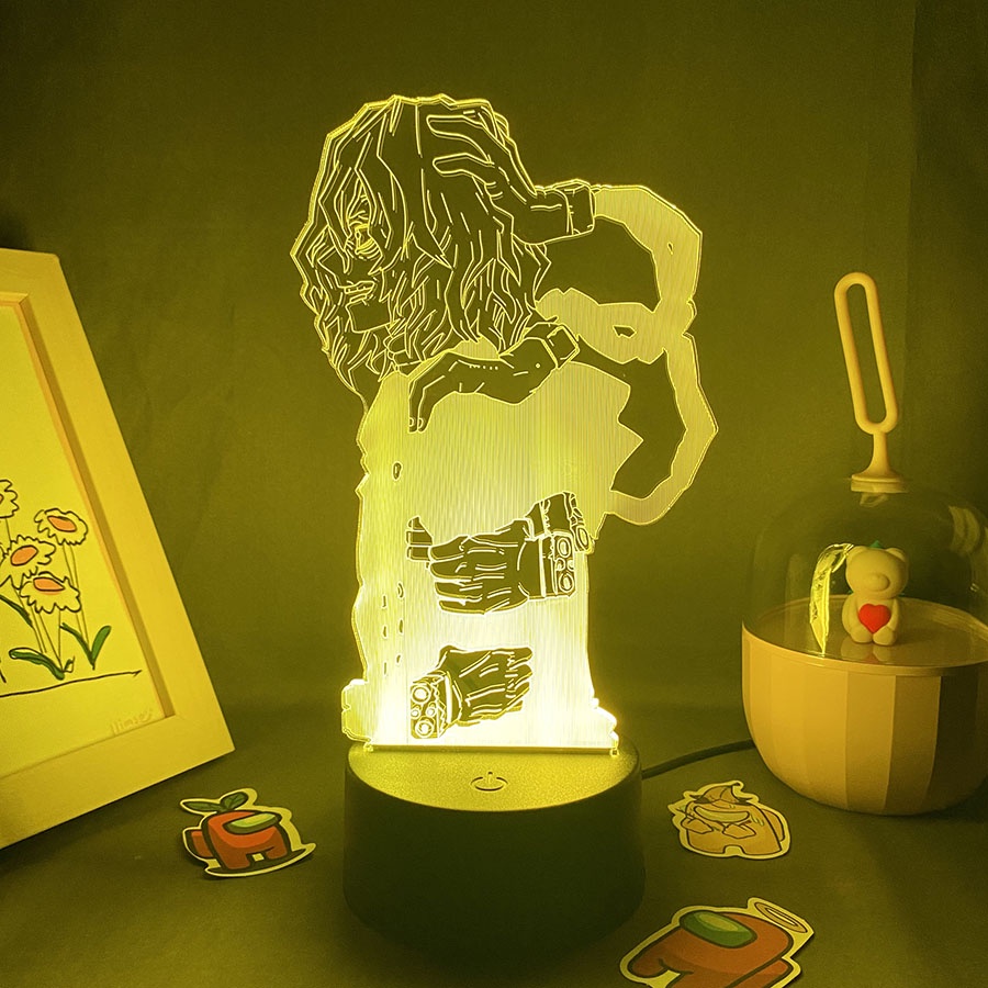 My Hero Academia Tomura Shigaraki Figure Luminária LED 3D Noturna Presente e Decoração