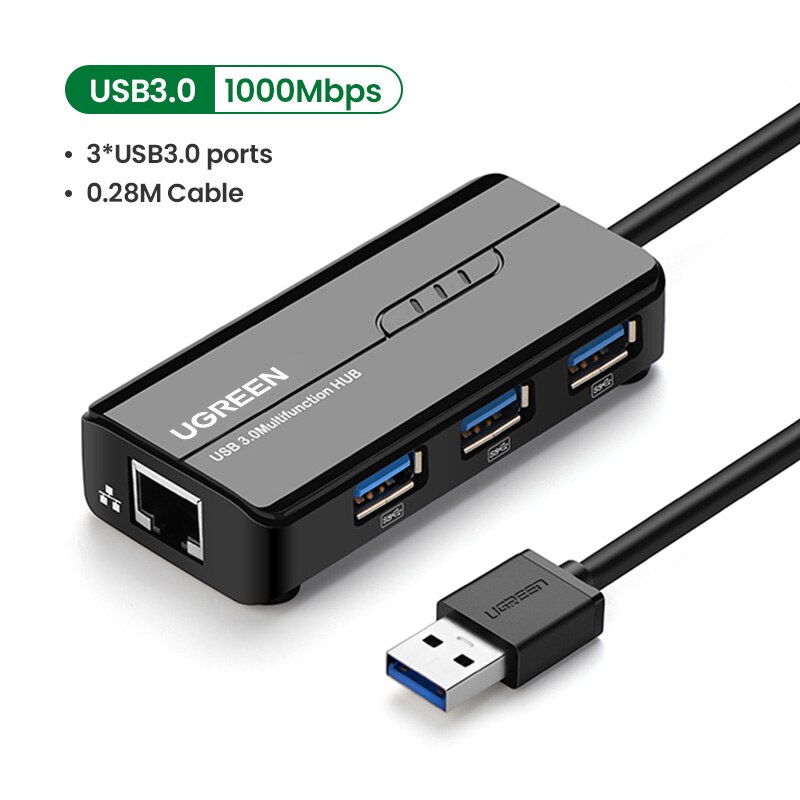 Adaptador hub Ugreen Rj45 Ethernet 3.0 | Shopee Brasil