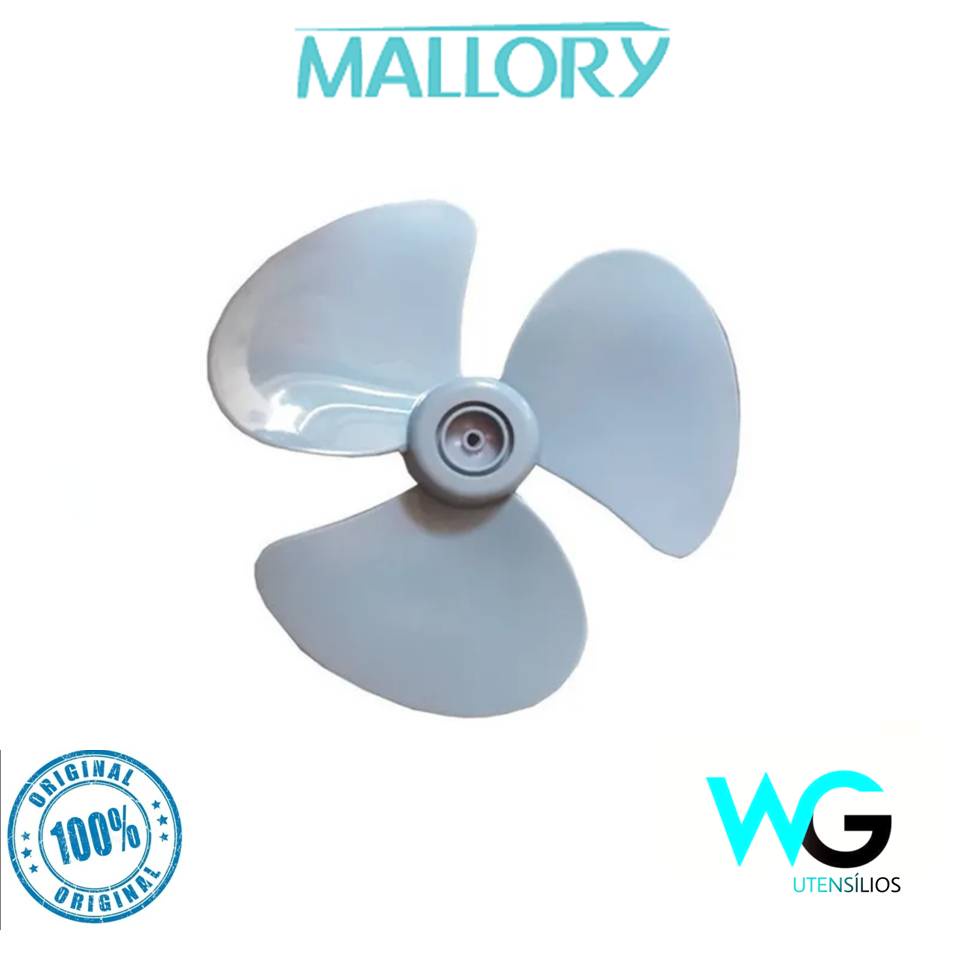 Hélice do Ventilador Mallory Boreal 30cm 3 Pás Azul em Oferta na Shopee