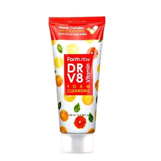 farmstay dr.v8 vitamin foam cleansing em Oferta na Shopee