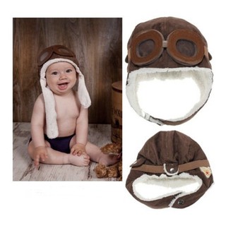 Touca Piloto Bebe Aviador Gorro Pronta Entrega Forrada piloto