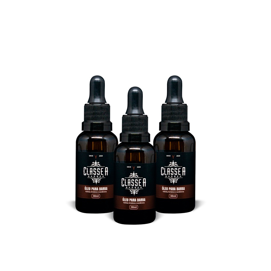 OLEO PARA BARBA 30ml - 3 UNIDADES  - CLASSE A - ATACADO