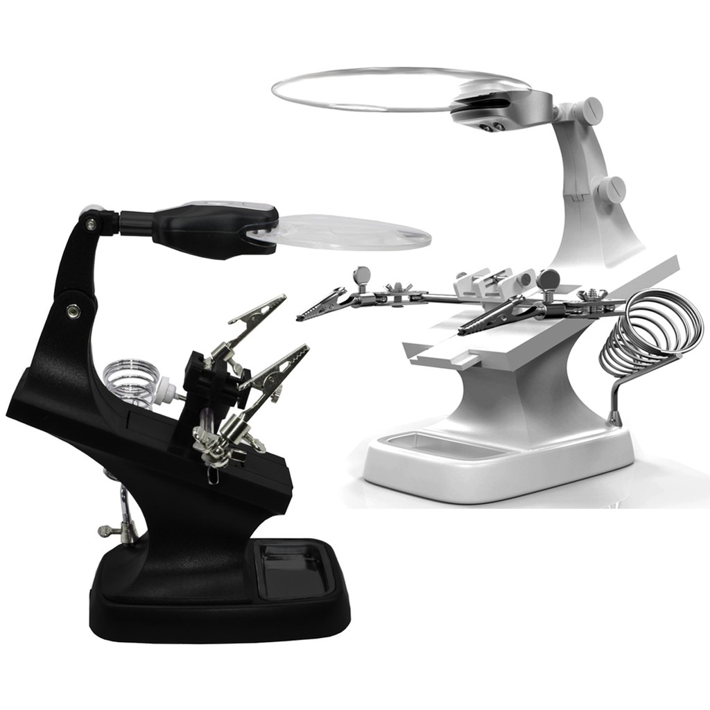 Lupa de Mesa com Garras e Iluminação LED USB GT317 Lorben