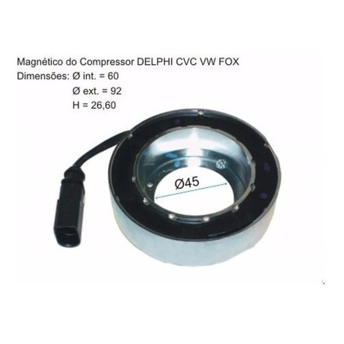 Bobina Magnetico Compressor Delphi Cvc Vw Polo Fox Space Fox