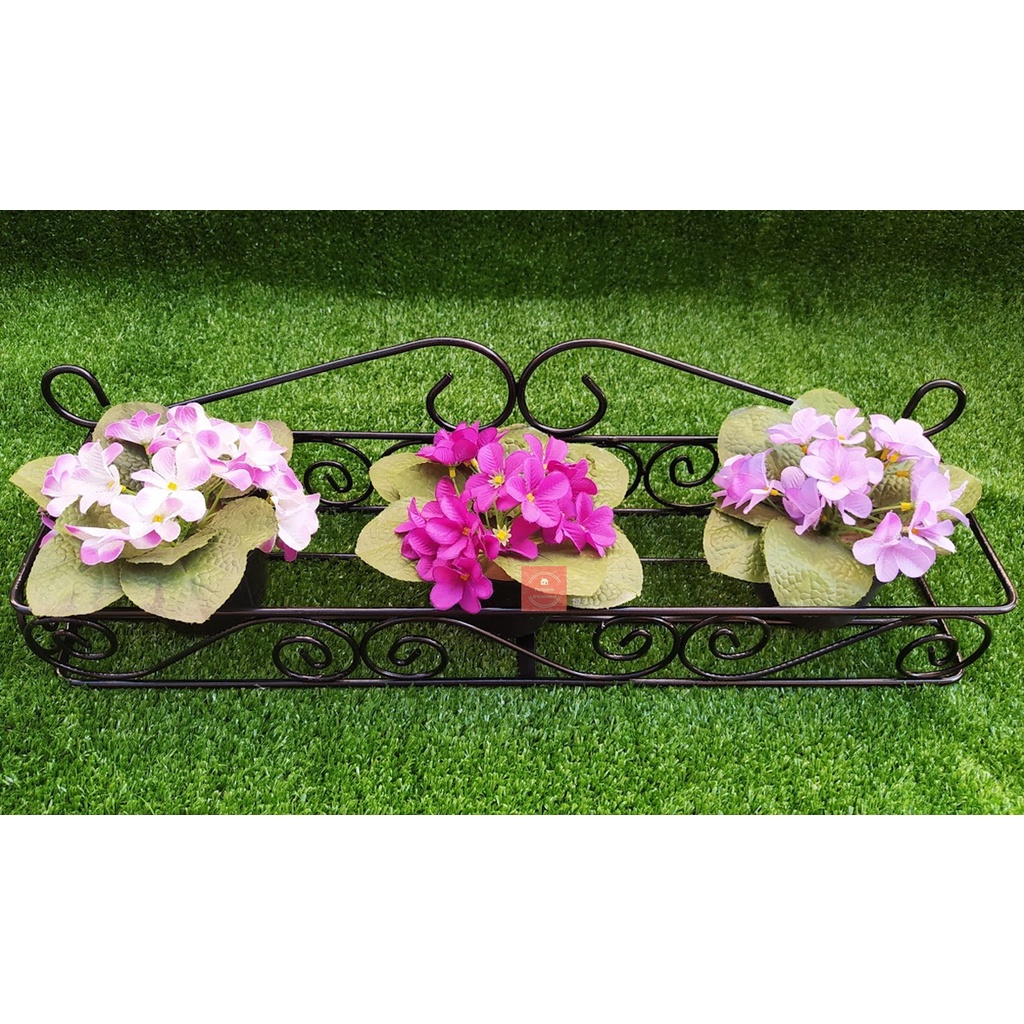 Floreira Suporte Jardineira De Ferro 60 Cm  Preto Para Parede Oferta Da Fábrica