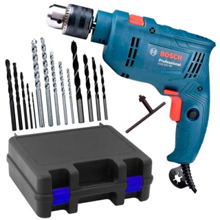 Furadeira de Impacto 1/2 POL 550W GSB 550 RE com Reversão e Kit 14 Brocas BOSCH + Maleta em Oferta na Shopee