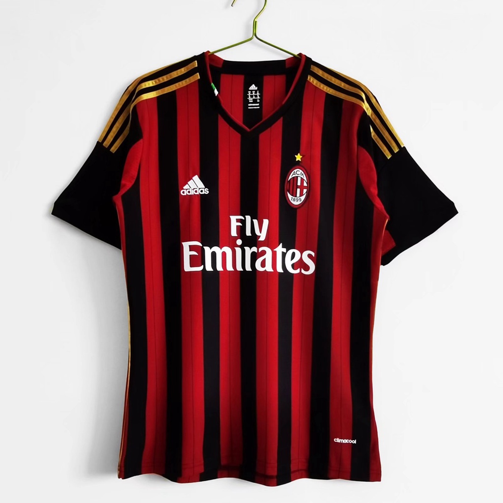 2013-14 Temporada AC Milan Home Camiseta Esportiva Retro