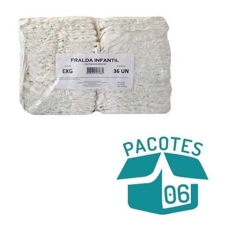 Fralda Infantil Com Pequenos Defeitos ( Exg ) 6x36 = 216 Un