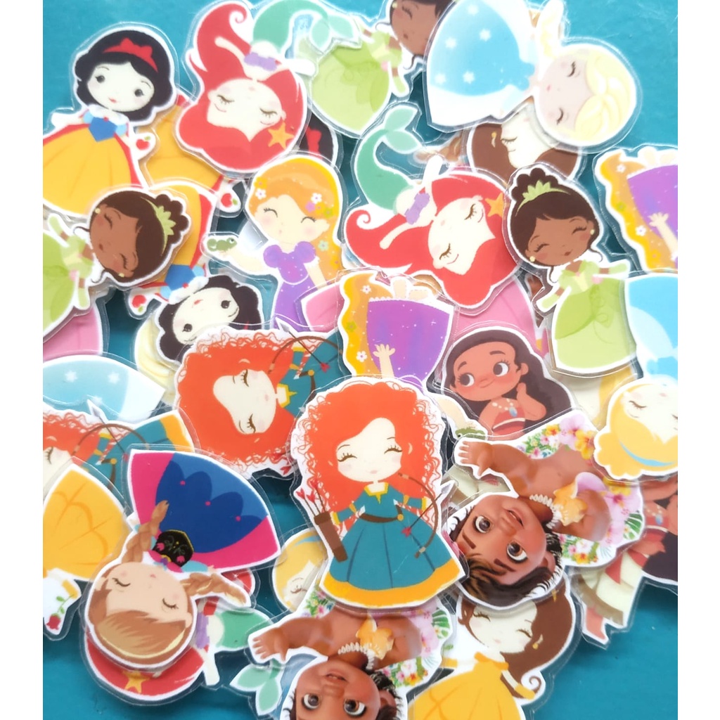 kit com 4 apliques para laços princesas Ariel, branca de neve, Cinderela, bela e a fera, valente, Rapunzel, bela adormecida, diana, moana, Maribel encontro, Jasmine