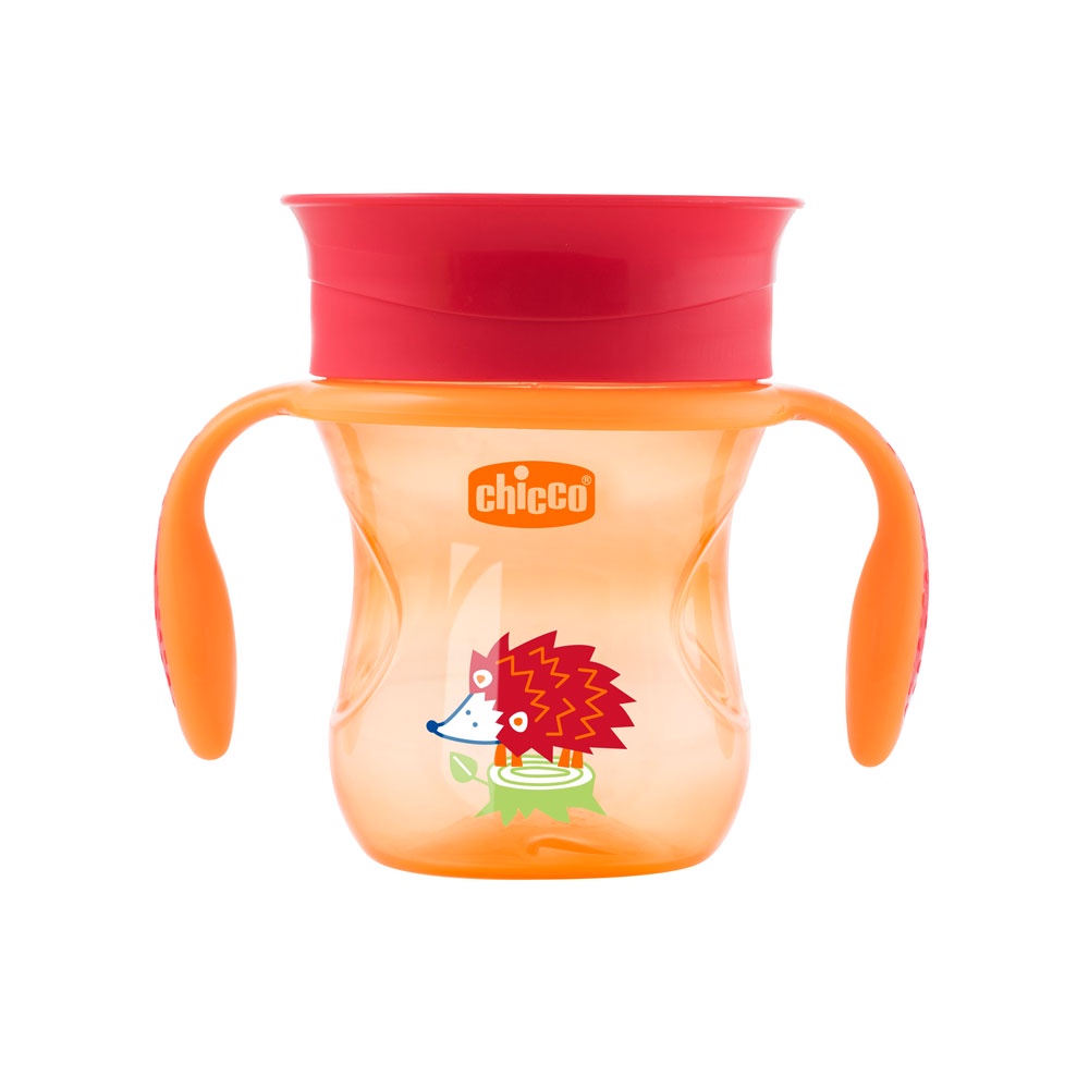 Copo 360º Perfect Cup Chicco 12+ Porco Espinho Laranja