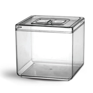 Pote Quadrado Acrílico Com Tampa 5L em Oferta na Shopee