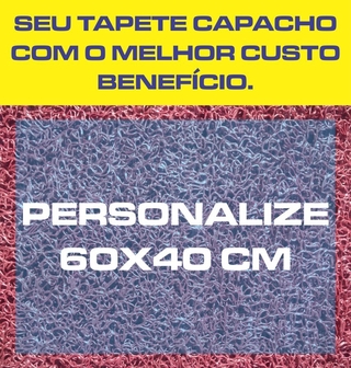 Tapete Capacho Limpe Sim 60x40 Personalizado Empresa Loja Condominio com logotipo porta entrada comércio vinil