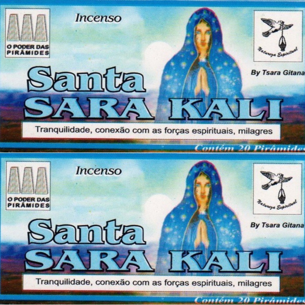 2 Caixas De Defumador Natureza Espiritual - Santa Sara Kali