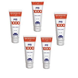Kit 5 Creme Protetor da Pele PM 1000 Bisnaga 120g Grupo 3 - Creme protetor especial água, óleo e pintura resistente CA 10931.