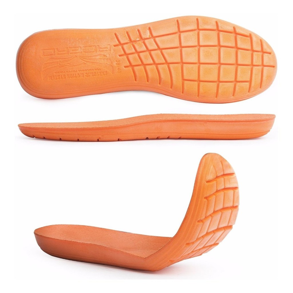 Kit 2 Pares Palmilha Conforto Gel Laranja Anatômica Acero