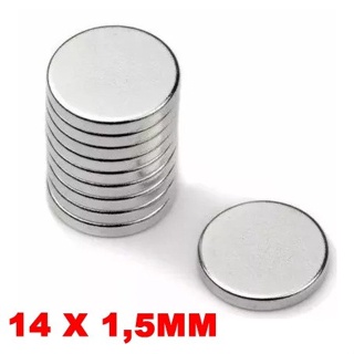 Ima De Neodimio Disco 14mm X 1,5mm 10 Pç 14x1,5 Mm 14 X 1,5 - MP em Oferta na Shopee