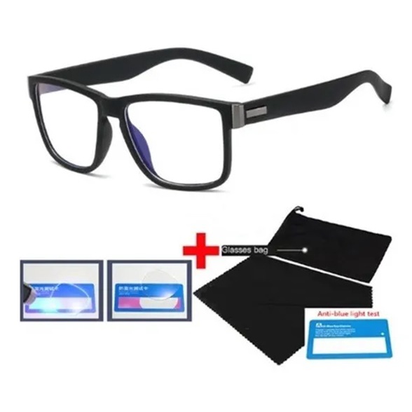 Óculos Profissional Dohohdo Anti Luz Azul Uv, Case Teste, Ótimo trabalho computador, smartphone reduzindo tensão ocular