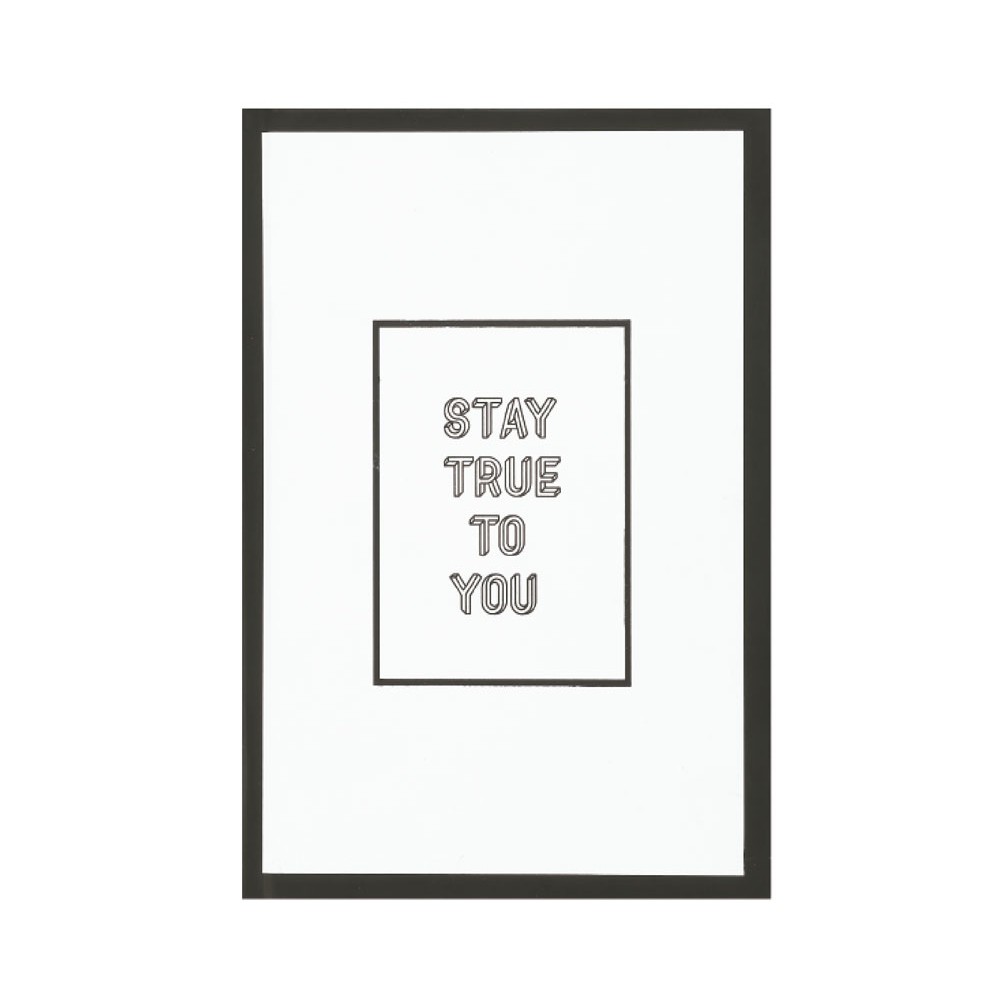 Caderno Pautado Stay True To You - Caderno Fino - Caderno Luxo - Caderno Minimalista - Folhas douradas - Folhas Ouro