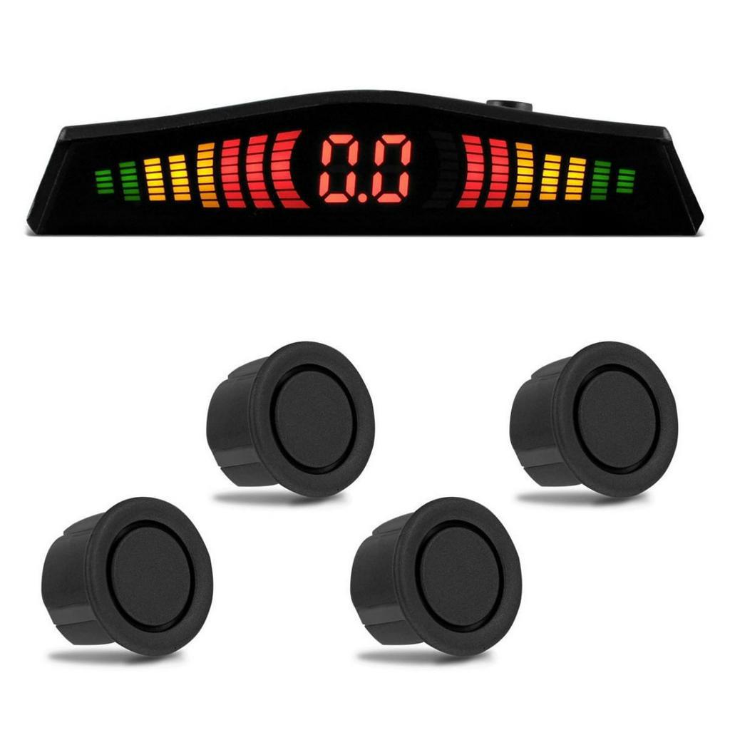 Sensor Estacionamento 4 Pontos Grafite Display Led Colorido