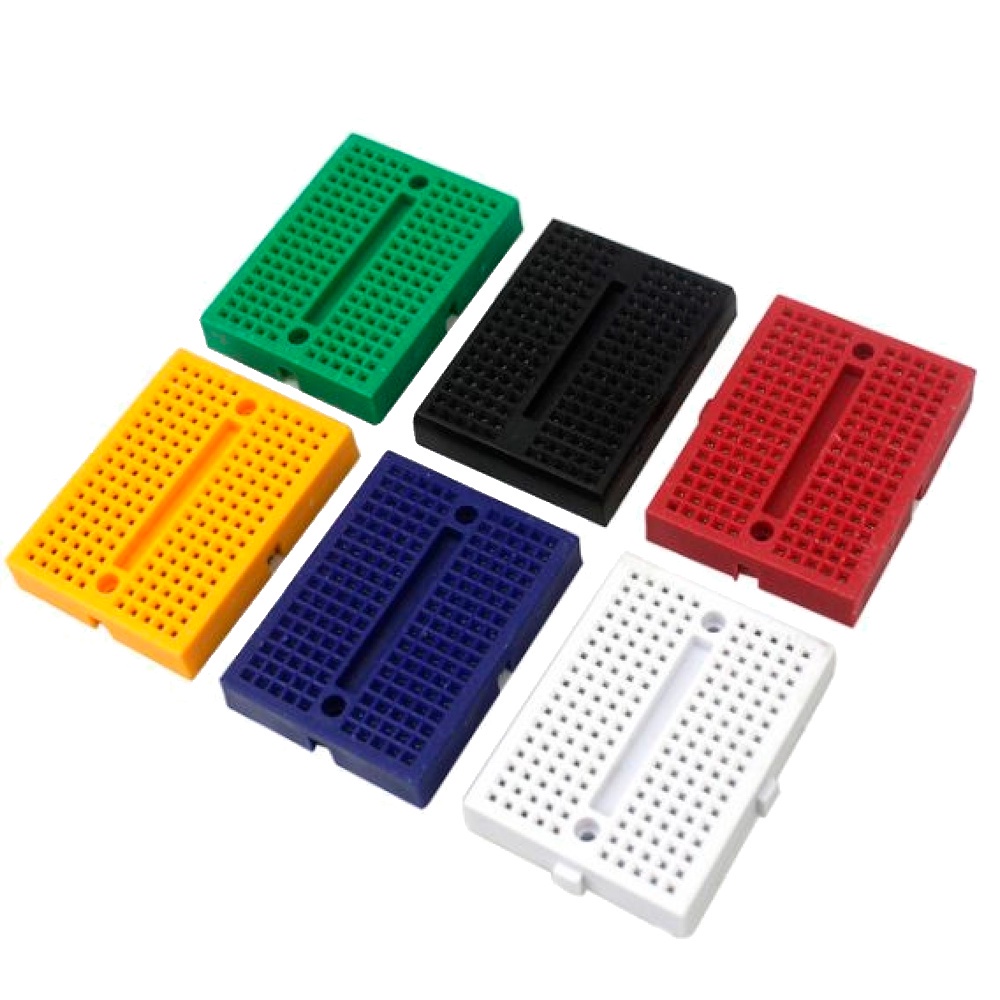 Mini Protoboard 170 furos para conectar Led Resistor Capacitor Arduino Uno Mega Automação Aprendizado Eletrônica